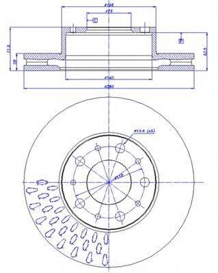 CAR DDF 1800 гальмівний диск