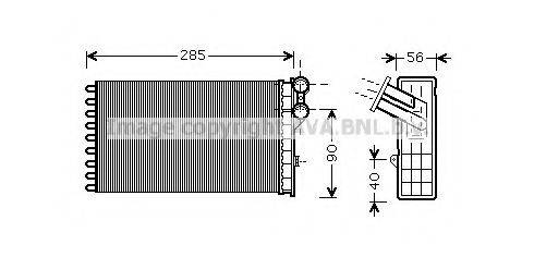 MAHLE ORIGINAL 350218318000 Теплообмінник, опалення салону