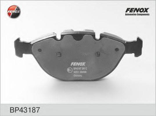 FENOX BP43187 Комплект гальмівних колодок, дискове гальмо
