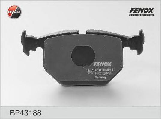 FENOX BP43188 Комплект гальмівних колодок, дискове гальмо