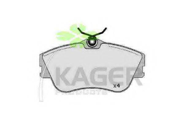 KAGER 350013 Комплект гальмівних колодок, дискове гальмо