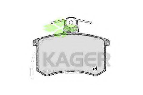 KAGER 20668 Комплект гальмівних колодок, дискове гальмо