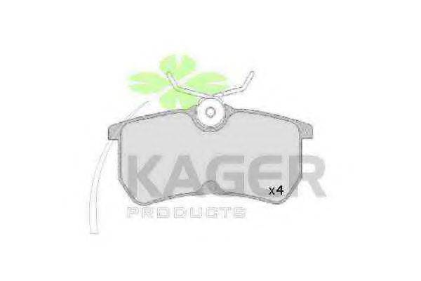 KAGER 23353 Комплект гальмівних колодок, дискове гальмо