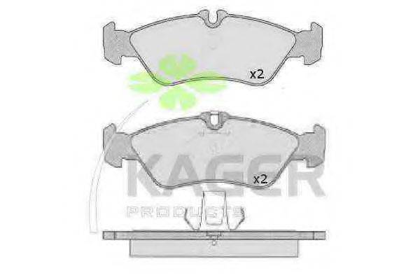 KAGER 21592 Комплект гальмівних колодок, дискове гальмо