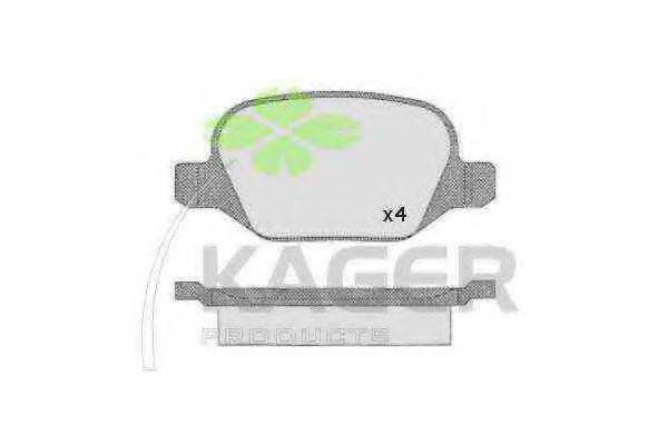 KAGER 23517 Комплект гальмівних колодок, дискове гальмо