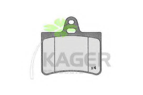 KAGER 40111 Комплект гальмівних колодок, дискове гальмо