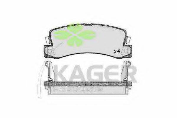 KAGER 21833 Комплект гальмівних колодок, дискове гальмо