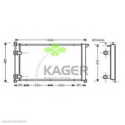 KAGER 312663 Радіатор, охолодження двигуна