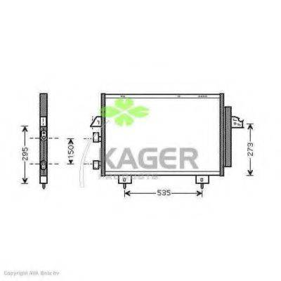 KAGER 945354 Конденсатор, кондиціонер