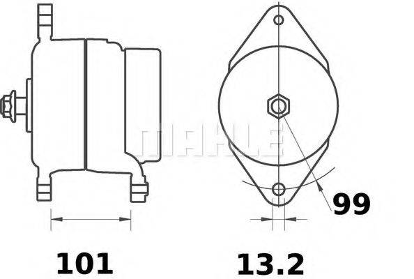 MAHLE ORIGINAL MG575 Генератор