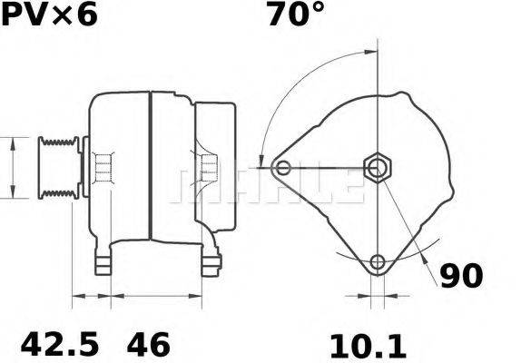 DELPHI LRB00438 Генератор