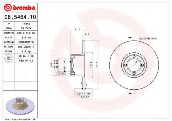 BRECO BS7424 гальмівний диск