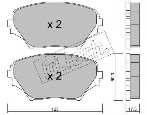 FRI.TECH. 4450 Комплект гальмівних колодок, дискове гальмо