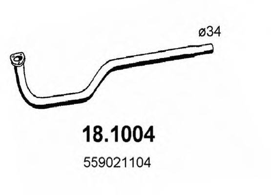 ASSO 181004 Труба вихлопного газу
