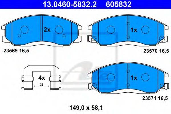 NIPPARTS J3600527 Комплект гальмівних колодок, дискове гальмо