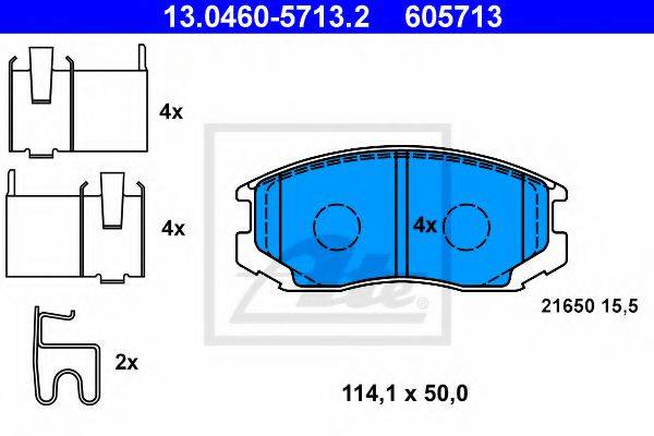 NIPPARTS J3606018 Комплект гальмівних колодок, дискове гальмо