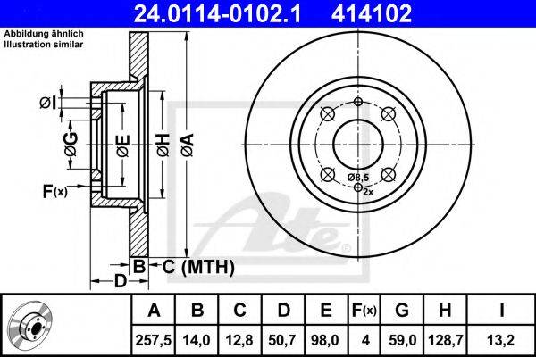 METELLI 230192 гальмівний диск