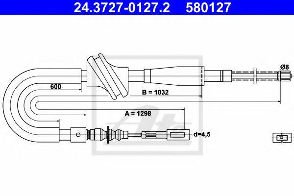 PAGID 85013 Трос, стоянкова гальмівна система