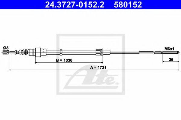 FTE FBS02070 Трос, стоянкова гальмівна система