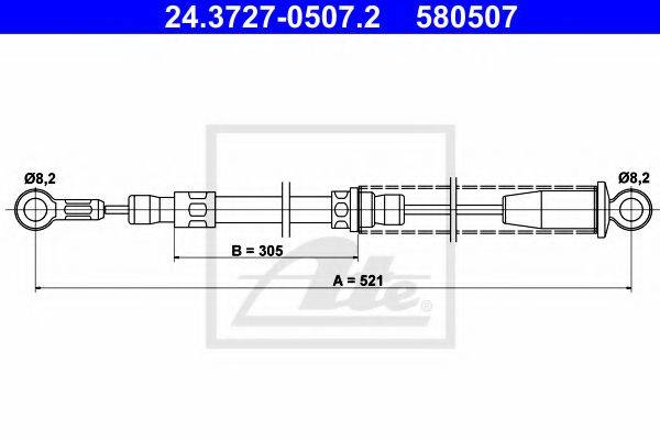 NK 902337 Трос, стоянкова гальмівна система