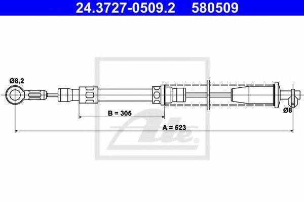PAGID 85116 Трос, стоянкова гальмівна система