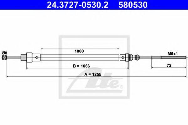 TEXTAR 44018900 Трос, стоянкова гальмівна система