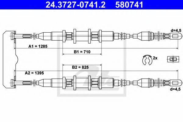 QUINTON HAZELL BC2233 Трос, стоянкова гальмівна система