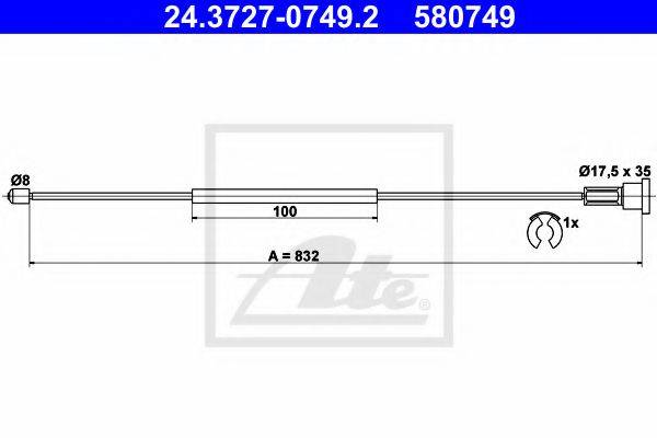 FTE FBS17050 Трос, стоянкова гальмівна система