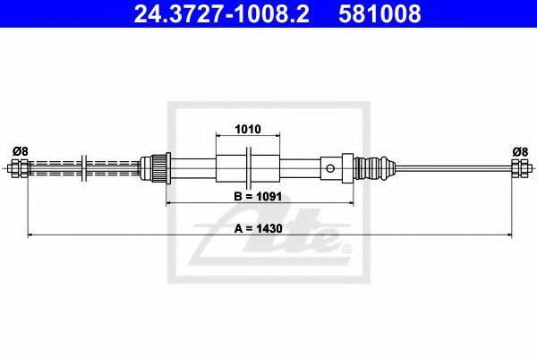 PAGID 85221 Трос, стоянкова гальмівна система