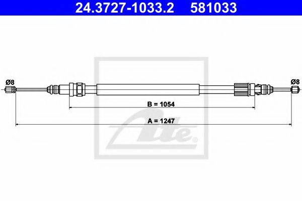 PEX 41.175 Трос, стоянкова гальмівна система