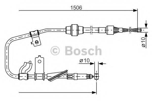 HERTH+BUSS JAKOPARTS J12497 Трос, стоянкова гальмівна система