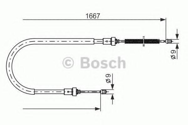 BOSCH BC790 Трос, стоянкова гальмівна система
