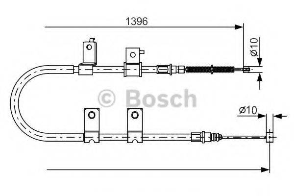 BOSCH 1987482083 Трос, стоянкова гальмівна система