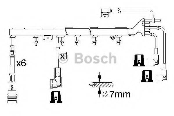 BOSCH B 327 Комплект дротів запалювання