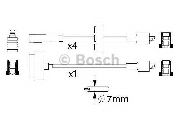 BOSCH B 077 Комплект дротів запалювання