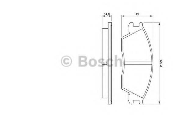 BOSCH 21 012 Комплект гальмівних колодок, дискове гальмо