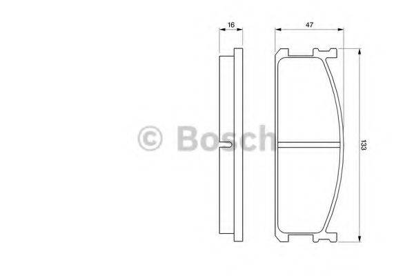 BOSCH 21 115 Комплект гальмівних колодок, дискове гальмо