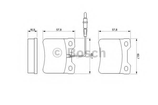 BOSCH BP106 Комплект гальмівних колодок, дискове гальмо