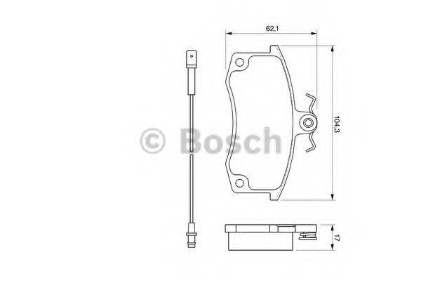 BOSCH 23 671 Комплект гальмівних колодок, дискове гальмо