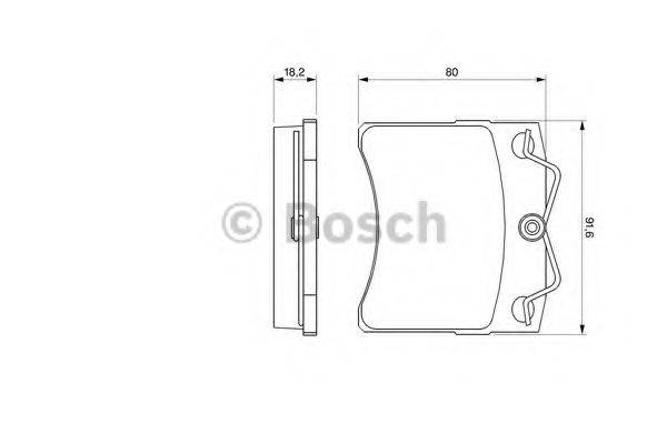 BOSCH BP523 Комплект гальмівних колодок, дискове гальмо