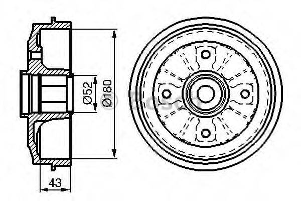 LUCAS ELECTRICAL DB 4124B Гальмівний барабан