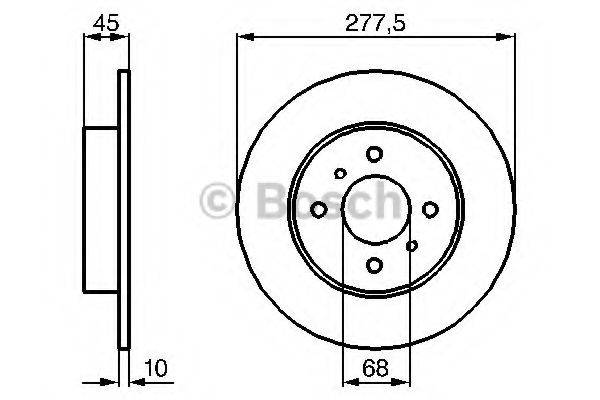 BOSCH BD1035 гальмівний диск