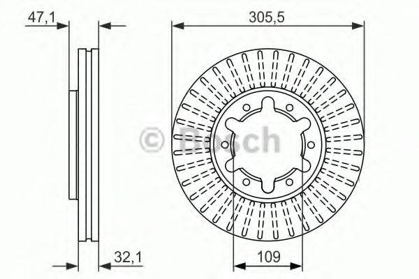 BOSCH BD1202 гальмівний диск