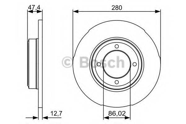 BOSCH BD1351 гальмівний диск