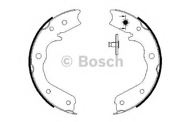 BOSCH BS891 Комплект гальмівних колодок; Комплект гальмівних колодок, стоянкова гальмівна система