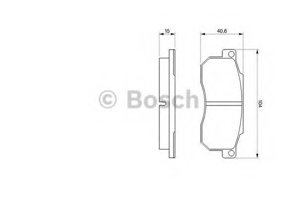 BOSCH 21 005 Комплект гальмівних колодок, дискове гальмо