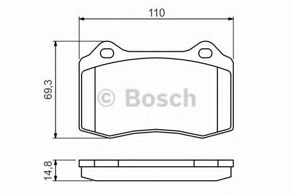 BOSCH BP1316 Комплект гальмівних колодок, дискове гальмо