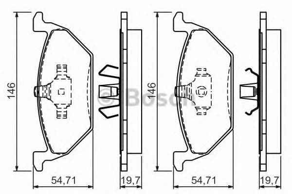 BOSCH 23131 Комплект гальмівних колодок, дискове гальмо