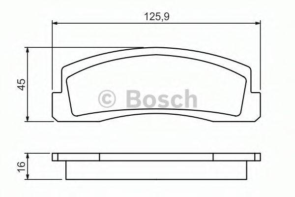 BOSCH BP1383 Комплект гальмівних колодок, дискове гальмо