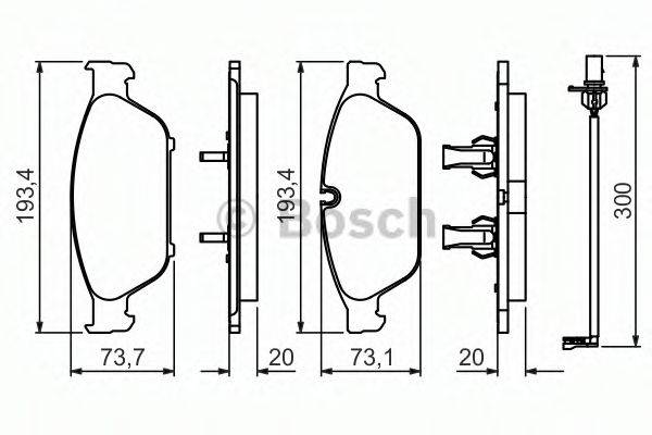 BOSCH BP1369 Комплект гальмівних колодок, дискове гальмо